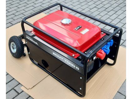 Třífázová elektrocentrála HONDA ECMT 7000G + podvozek